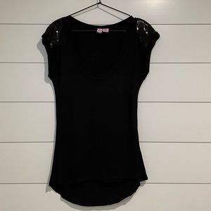 Black Sequin Top